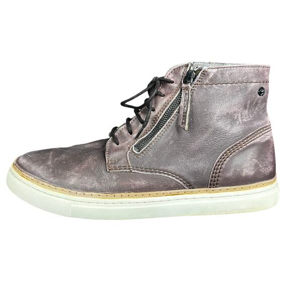 Diesel Men’s D Blaast Brown Leather Mid Sneaker Boot Size 45 US 12